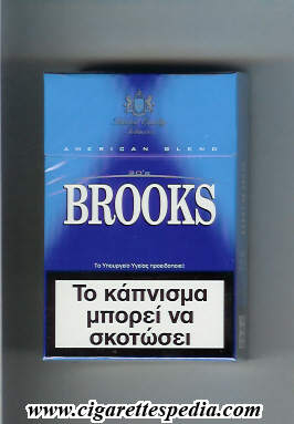 brooks design 2 american blend selected quality tobaccos ks 20 h blue greece
