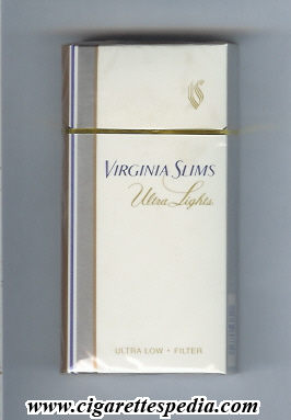 virginia slims name by one line ultra lights filter l 20 h usa