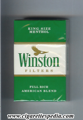 winston with eagle from above menthol ks 20 h sweden usa