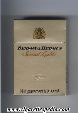 benson hedges special lights ks 20 h red special lights france