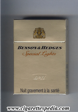 benson hedges special lights ks 20 h red special lights france