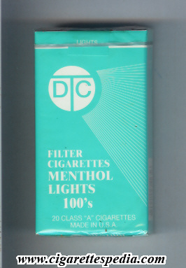 dtc filter cigarettes menthol lights l 20 s usa