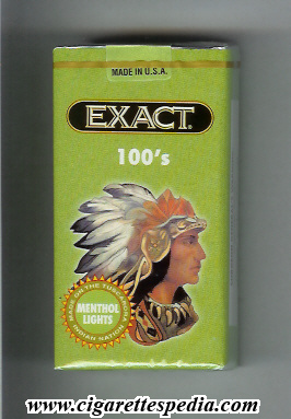 exact design 3 with indian menthol lights l 20 s usa