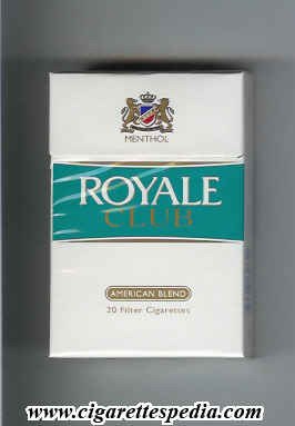 royale french version club american blend menthol ks 20 h france