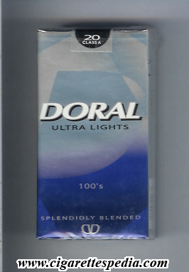 doral splendidly blended ultra lights l 20 s usa