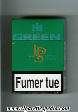 jps green menthol ks 20 h green france england