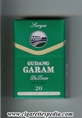 gudang garam surya de luxe menthol ks 20 h indonesia