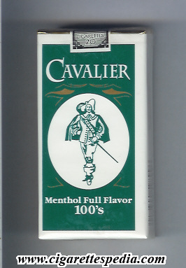 cavalier american version new design menthol full flavor l 20 s usa