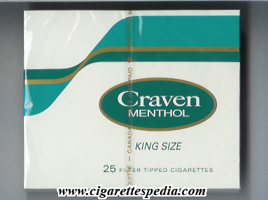 craven with wave menthol ks 25 b white green canada