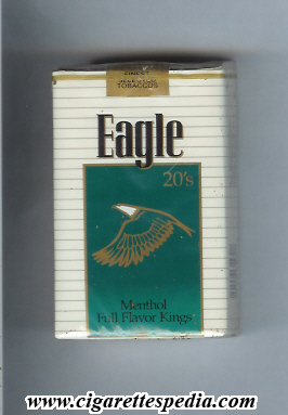 eagle american version design 2 finest selected tobaccos menthol full flavor ks 20 s usa
