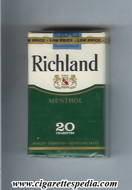 richland menthol ks 20 s usa