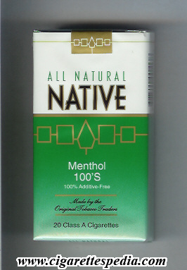 native all natural 100 additive free menthol l 20 s usa