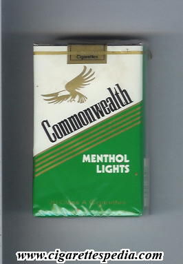 commonwealth menthol lights ks 20 s usa