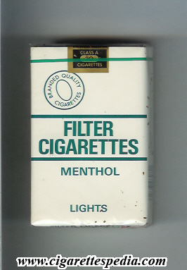 filter cigarettes blended quality sigarettes menthol lights ks 20 s usa