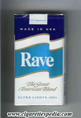 rave american version design 4 the great american blend ultra lights l 20 s usa