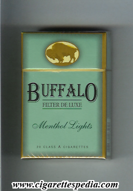 buffalo peruvian version filter de luxe menthol lights ks 20 h peru