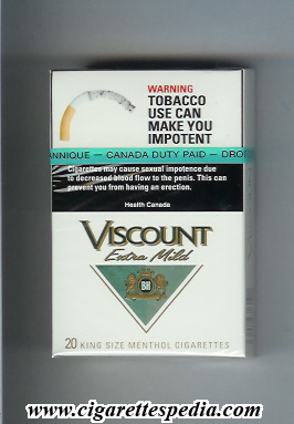viscount viscount on white extra mild menthol ks 20 h canada
