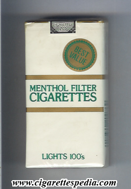 best value menthol filter sigarettes lights l 20 s usa