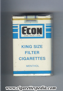 econ good value save menthol ks 20 s usa