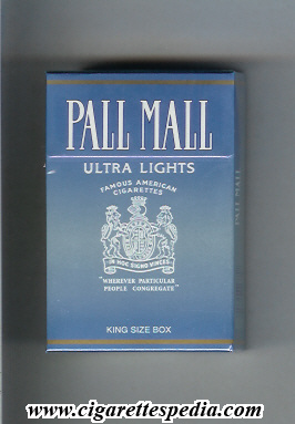 pall mall american version famous american cigarettes ultra lights ks 20 h usa