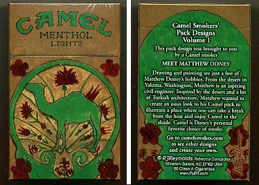 Camel Menthol Lights Smoker's Pack Designs Volume 1 (designed by Martthew Doney) KS-20-H - U.S.A.jpg