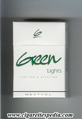 green lights menthol ks 20 h colombia