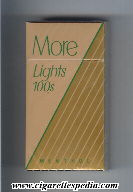 more lights menthol l 20 h brown gold usa