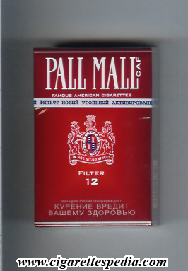 pall mall american version caf 12 filter famous american cigarettes ks 20 h russia usa