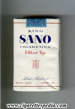 sano design 2 filter tip less nicotine cork tip ks 20 s usa