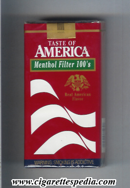 taste of america menthol filter l 20 s usa