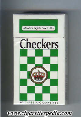 checkers menthol lights l 20 h usa india