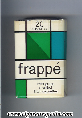 frappe mint green menthol filter cigarettes ks 20 s usa