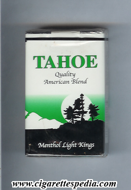 tahoe quality american blend menthol light ks 20 s usa