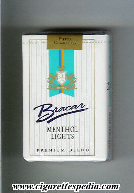 bracar menthol lights premium blend ks 20 s india