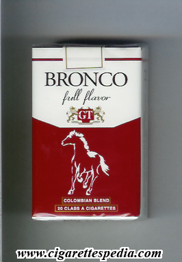 bronco colombian version colombian blend full flavor ks 20 s colombia
