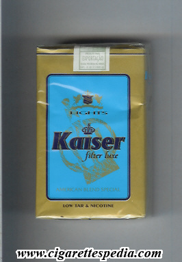 kaiser brazilian version lights filter luxe american blend special ks 20 s blue gold brazil