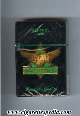 maverick american version dark design menthol ks 20 h black gold green usa
