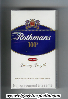rothmans english version new design by special appointment filter tipped l 20 h holland england