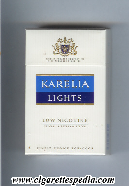 karelia lights low nicotine special airstream filter ks 20 h greece