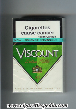 viscount viscount on colour extra mild menthol ks 20 h canada