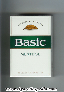 basic design 3 smooth rich taste menthol ks 20 h usa