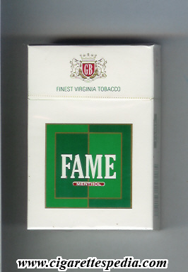 fame english version menthol finest virginia tobacco ks 20 h cyprus england