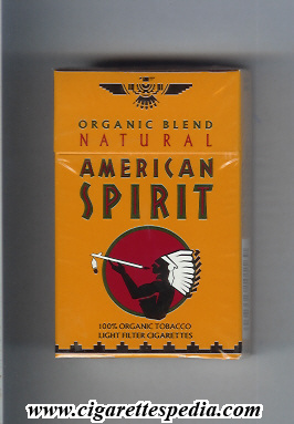 natural american spirit organic blend light ks 20 h orange usa