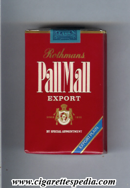 File:Pall mall american version rothmans export export plain ks 20 s red.jpg