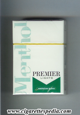 premier colombian version menthol american blend lights ks 20 h colombia