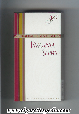 virginia slims name by two lines l 20 h usa
