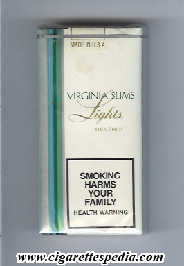virginia slims name by one line lights menthol l 20 s usa