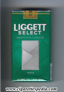 liggett select colour design menthol lights l 20 s usa
