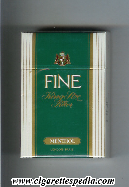 fine menthol ks 20 h france