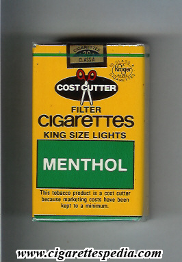cost cutter menthol lights ks 20 s usa